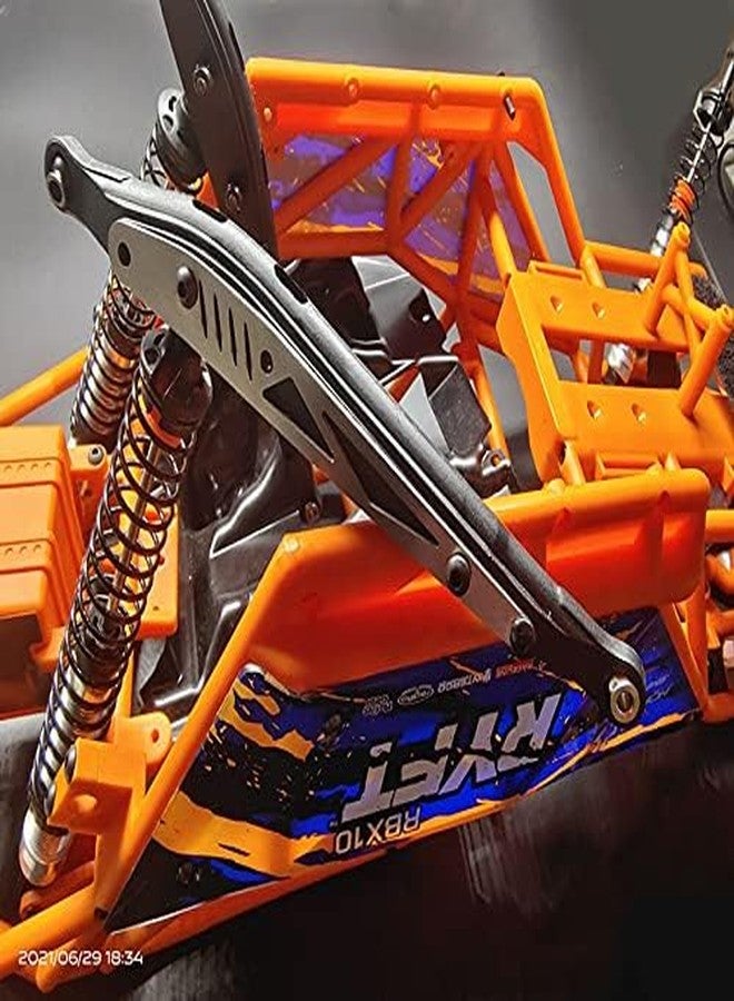 KYX Racing Stainless Steel Rear Arm Linkage Guard Link Reinforce Plate Upgrades Accessories for RC Crawler Car Axial RBX10 RYFT - Image 5